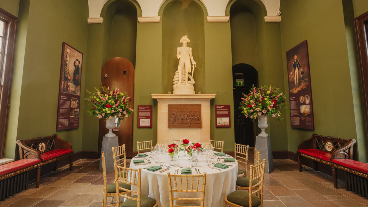 Nelson Room set up for private dining